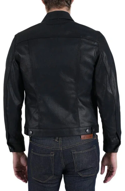 Hiroshi Kato The Black Coated Denim Jacket In Black Raw