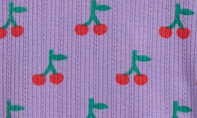 Shop Bobo Choses Kids' Cherry Print Organic Cotton Turtleneck In Lavender