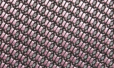 Zegna Ties Couture Grid Jacquard Silk Tie In Pink