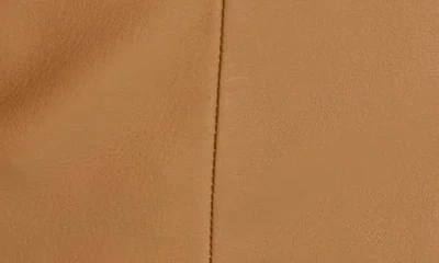 Cole Haan Signature Collarless Leather Jacket In Hazelnut