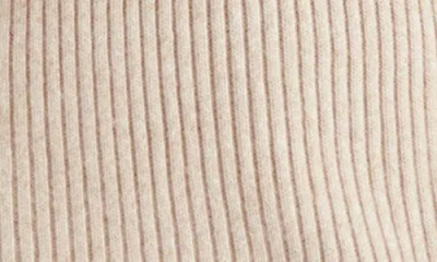 Steve Madden Kallie Long Sleeve Funnel Neck Rib Mini Sweater Dress In Cream
