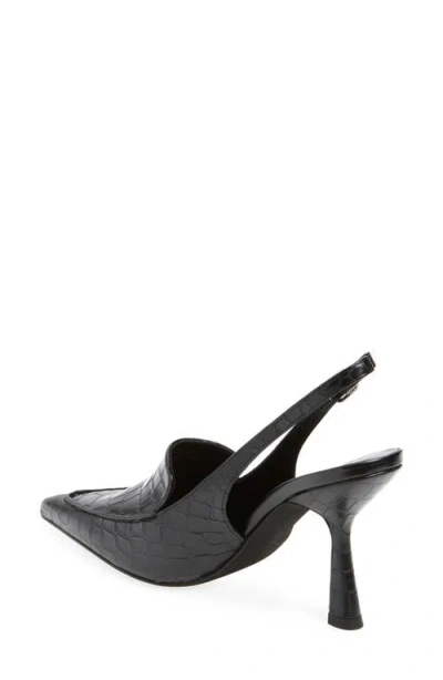 Jeffrey Campbell Women's Acclaimed Pointed Toe Slingback Pumps In Black Croco