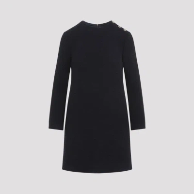 Shop Gucci Damier Boucle Dress 38 In  Night Sky