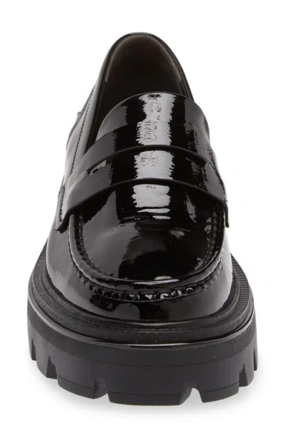 Rag & Bone Quinn Patent-leather Lug-sole Penny Loafers In Black Patent