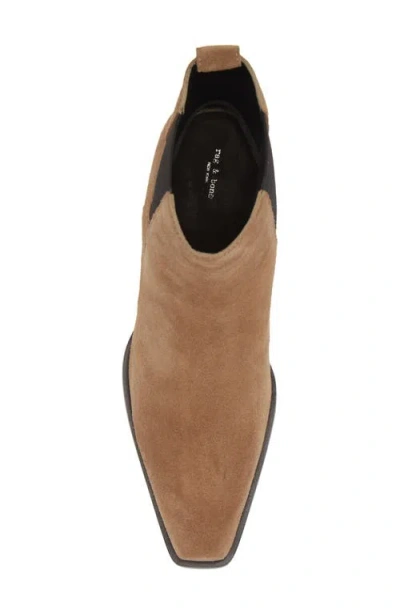 Rag & Bone Joni Suede Chelsea Booties In Camelsde
