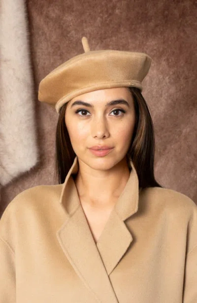 Eugenia Kim Carter Cashmere Beret In Camel