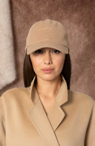 Eugenia Kim Lo Wool Blend Baseball Cap In Camel