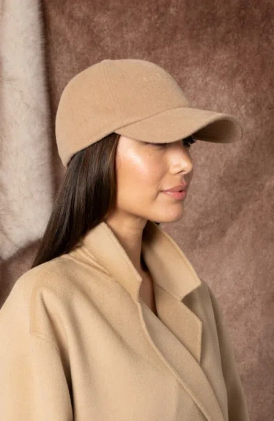 Eugenia Kim Lo Wool Blend Baseball Cap In Camel