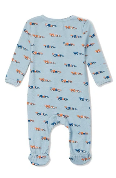 Shop Hatley Grand Prix Footie In Blue Fog