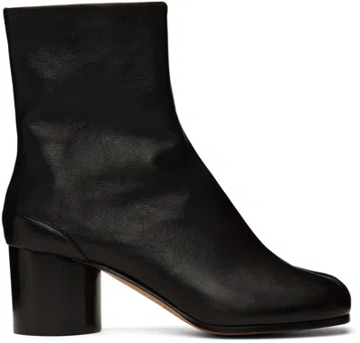 Shop Maison Margiela Black Tabi Ankle Boots In T8013 Black