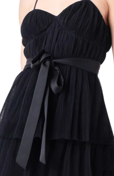 Endless Rose Women's Tulle Tiered Midi Dress In Black