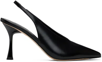 Studio Amelia Black Razor Slingback 90 Heels In Blk