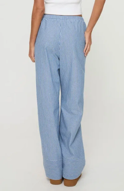 Princess Polly Veridian Stripe Cotton Blend Pants In Blue
