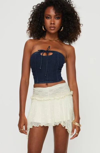 Princess Polly Ayra Lace Miniskirt In Light Beige