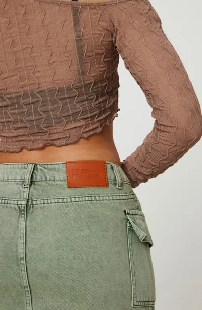 Princess Polly Zakai Denim Cargo Miniskirt In Green