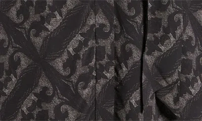 Kobi Halperin Landry Long Sleeve Leaf Print Dress In Black Multi