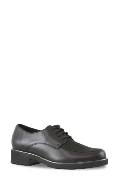 Munro Ronnie Water Resistant Lizard Embossed Derby In Black Lizard