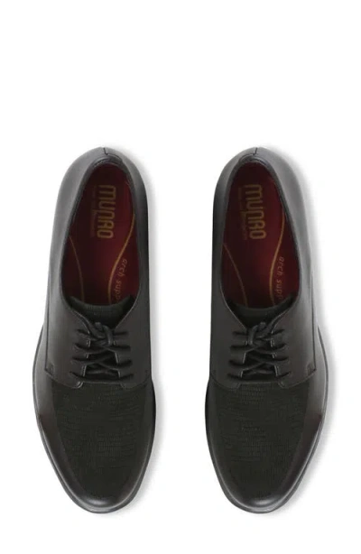 Munro Ronnie Water Resistant Lizard Embossed Derby In Black Lizard
