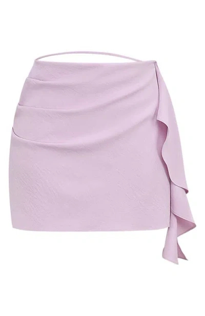 Mistress Rocks Ruffle Miniskirt In Orchid