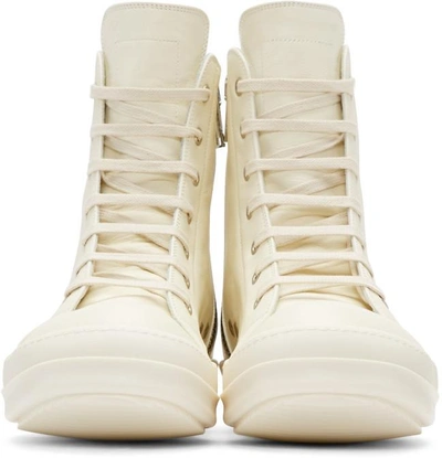 Shop Rick Owens White High-top Sneakers