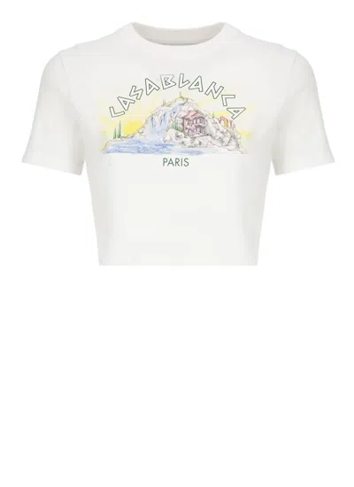 Shop Casablanca T-shirts And Polos White