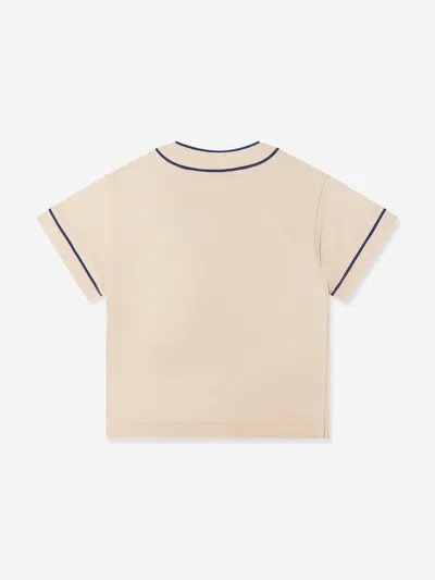 Fendi Boys Cotton T-shirt In Beige