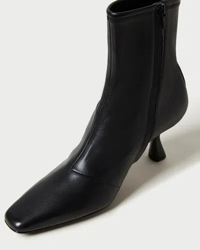 Loeffler Randall Lambskin Kitten-heel Booties In Black