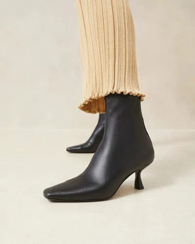 Loeffler Randall Lambskin Kitten-heel Booties In Black
