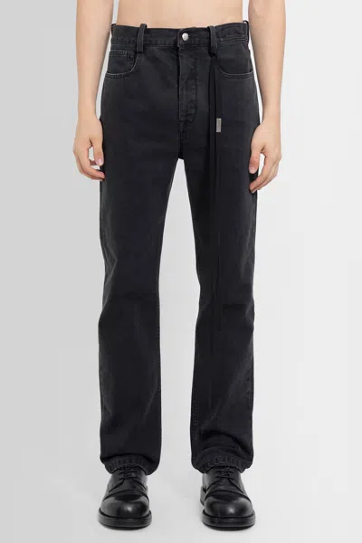 Ann Demeulemeester Man Black Jeans In Black
