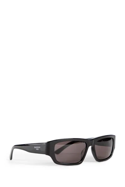 Shop Balenciaga Man Black Eyewear