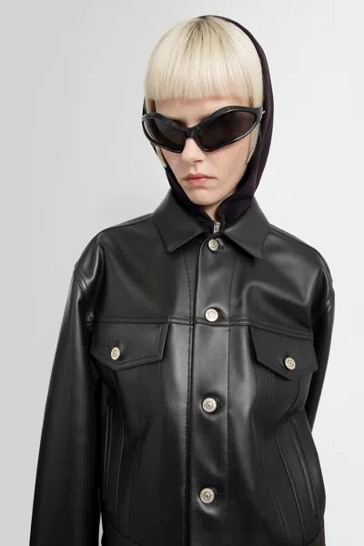 Shop Balenciaga Woman Black Jackets