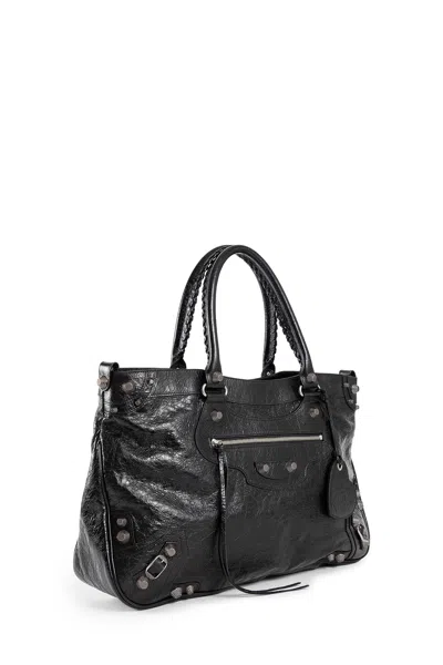 Shop Balenciaga Woman Black Tote Bags