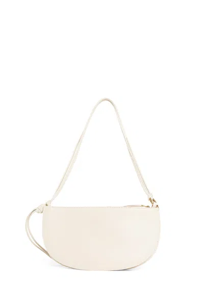 Shop Bottega Veneta Woman Off-white Shoulder Bags