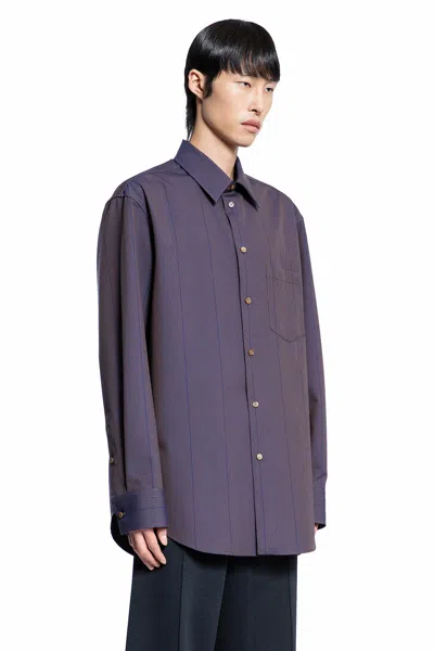 Shop Burberry Man Purple Shirts