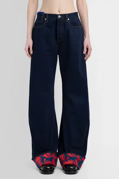 Shop Burberry Woman Blue Jeans