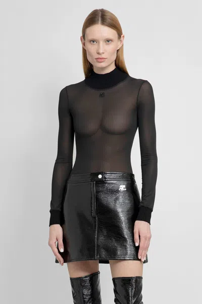 Shop Courrèges Woman Black Tops