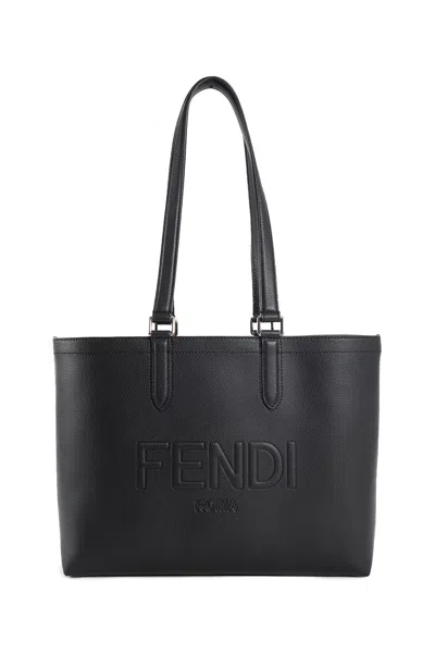 Shop Fendi Man Black Tote Bags