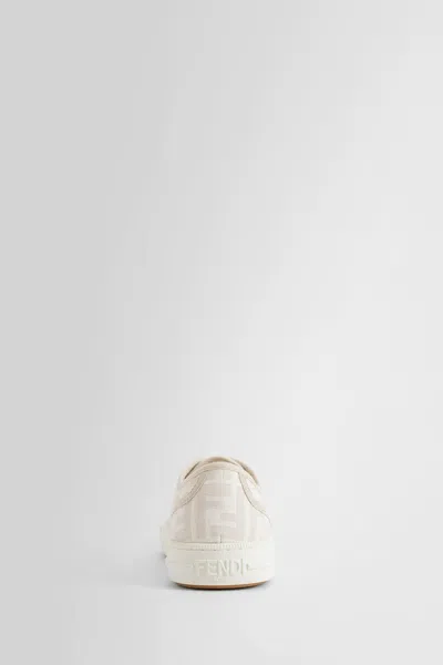 Fendi Domino Ff Jacquard Low-top Sneakers In Neutral
