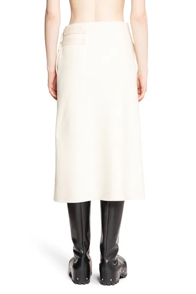 Shop Jil Sander Woman Off-white Skirts