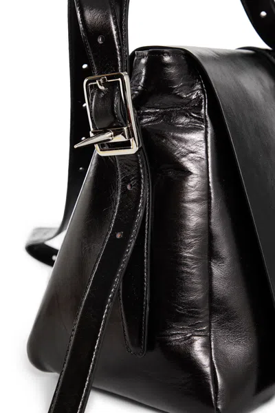 Shop Jordanluca Man Black Shoulder Bags