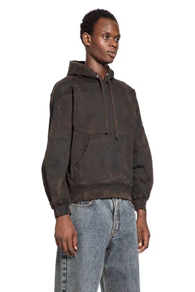 Jordanluca Man Black Sweatshirts In Black