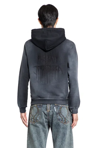 Jordanluca Man Black Sweatshirts In Black
