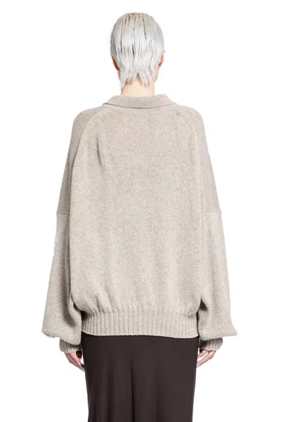 Shop Khaite Woman Beige Knitwear