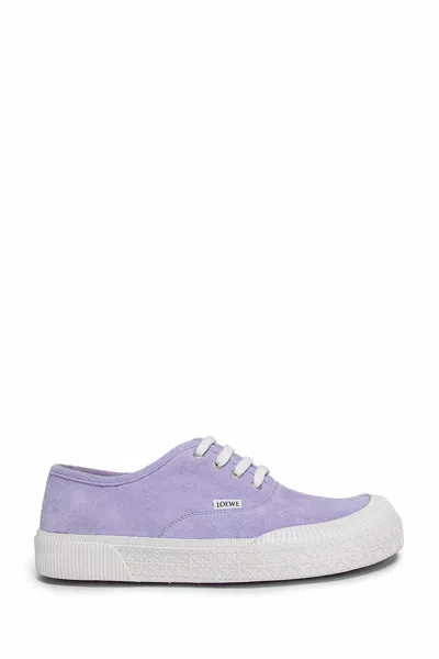 Shop Loewe Man Purple Sneakers