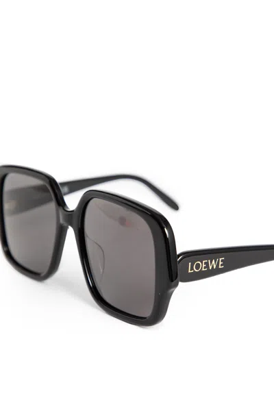 Loewe Thin Square Sunglasses In Black