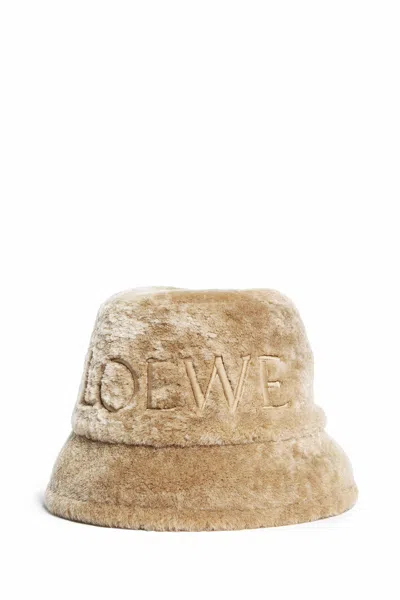 Loewe Woman Beige Hats In Beige