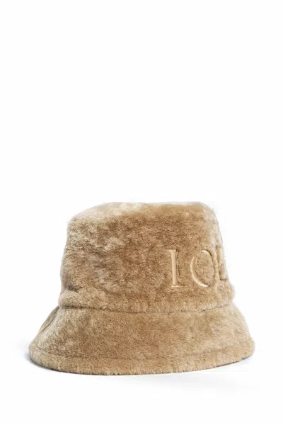 Loewe Woman Beige Hats In Beige