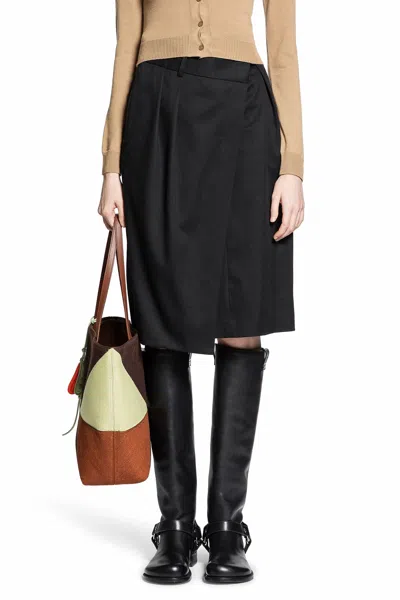 Shop Loewe Woman Black Skirts