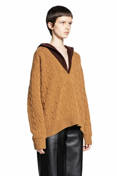 Shop Loewe Woman Brown Knitwear