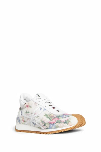 Loewe Flow Runner Floral Brushed Suede Sneakers In Multicolor